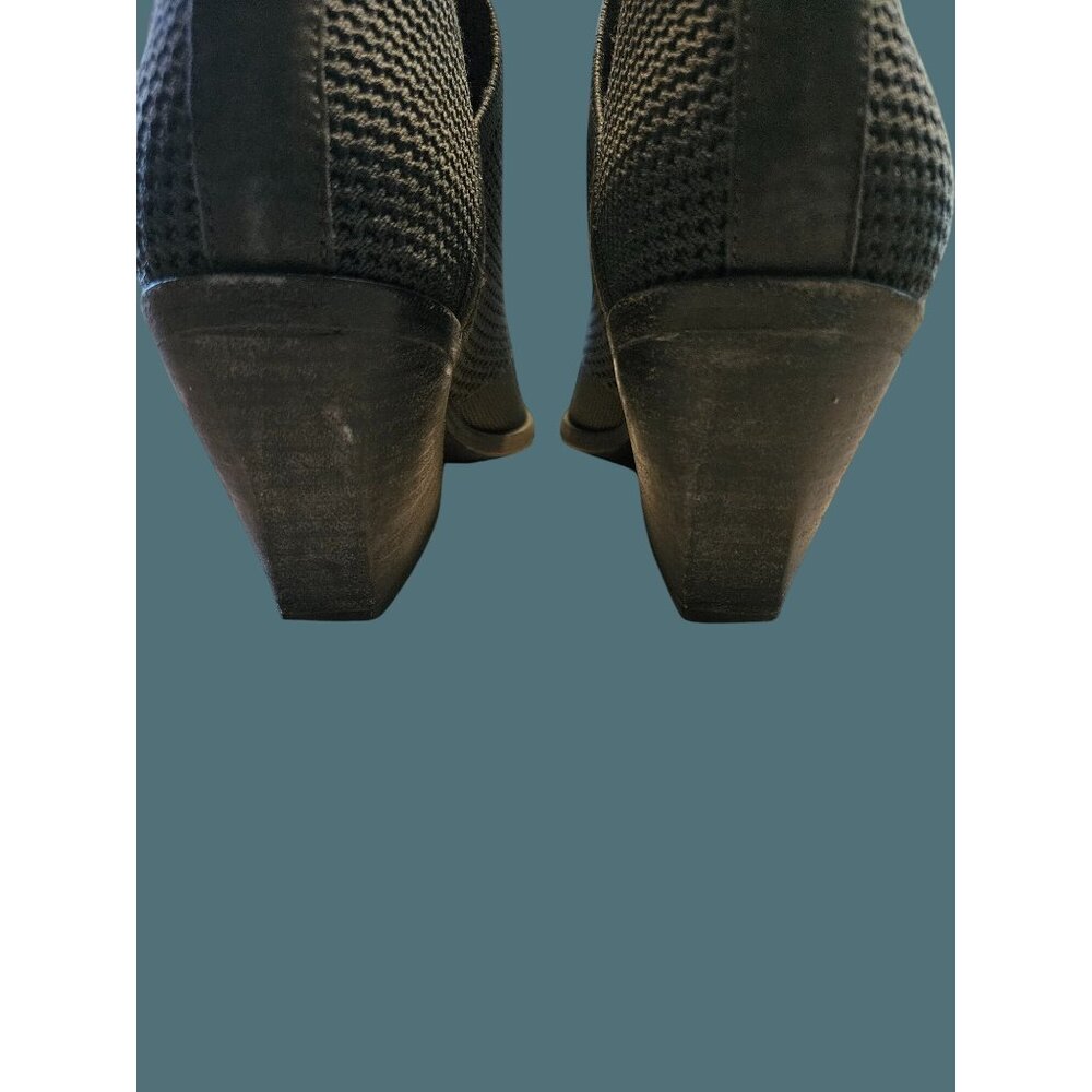Eileen Fisher Graphite Stretch Knit Stack Heel Bootie Women Size 8.5 Minimalist - Picture 8 of 14